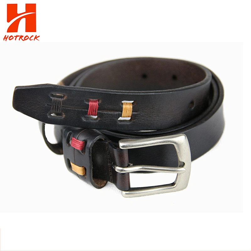 Hotsale women Belt hollow out with twisted thread PU leather belts