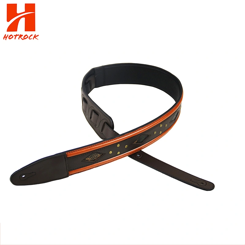 Leathern Strap Material Custom Guitar Bass Strap