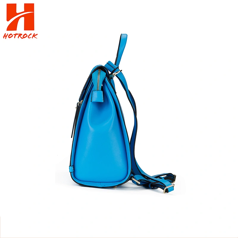Fashion Dark Blue PU Leather Bags Mini Women Backpacks