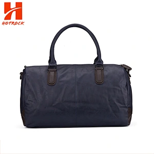 Wholesale PU Leather Men Travelling Duffle Bags Top Handle Travel Handbags