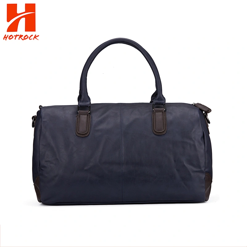 Wholesale PU Leather Men Travelling Duffle Bags Top Handle Travel Handbags