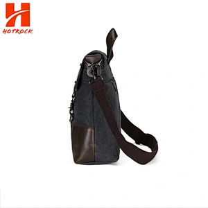 Hot selling OEM PU Leather Messenger Handbag Canvas Bag for men