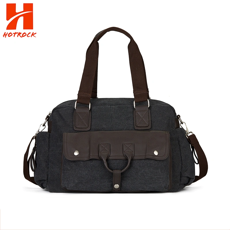 OEM Wholesale Canvas with Leather Man Bag  Designer Messenger Bags