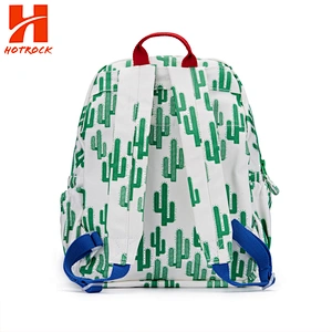 Custom Waterproof Printing School Backpacks Kids Bags with Cactus Pattern