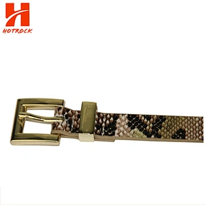 Popular ladies Belt serpentine pattern women PU leather belts
