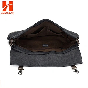 Hot selling OEM PU Leather Messenger Handbag Canvas Bag for men