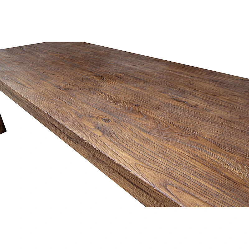 Restaurant furniture wholesale solid wooden recycled elm dining tables