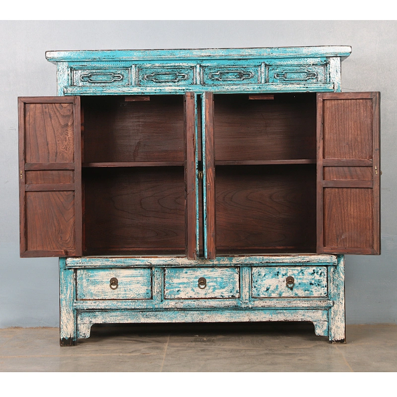 Antique living room country style wooden storage cabinet