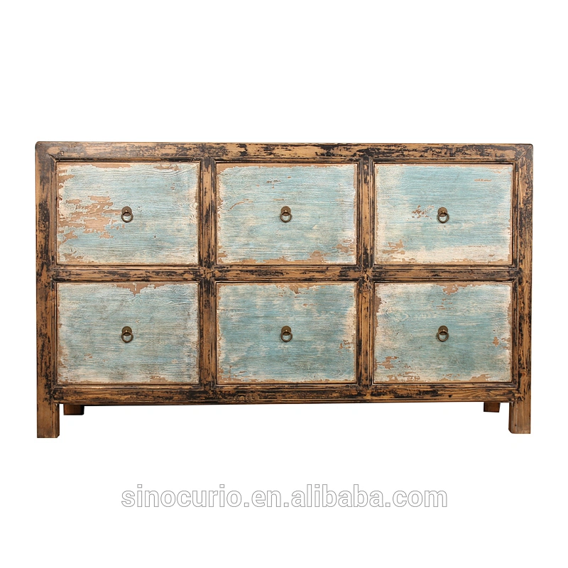 Wholesale Antique Chinese Reproduction Shabby Chic Buffet Storage Furniture
