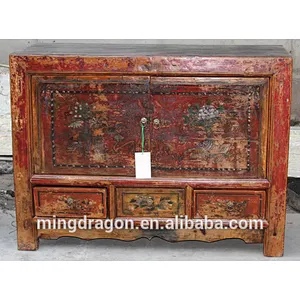 Chinese classical antique hand painting cabinet