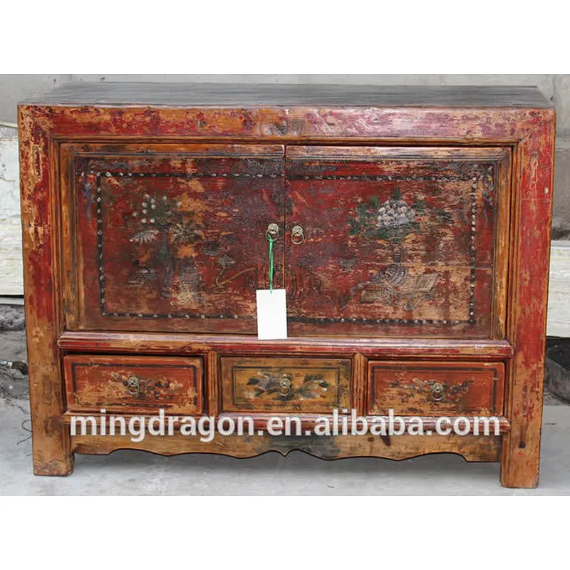 Chinese classical antique hand painting cabinet