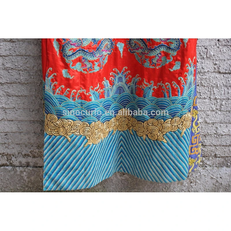 Chinese style home decor antique silk costume kimono robe