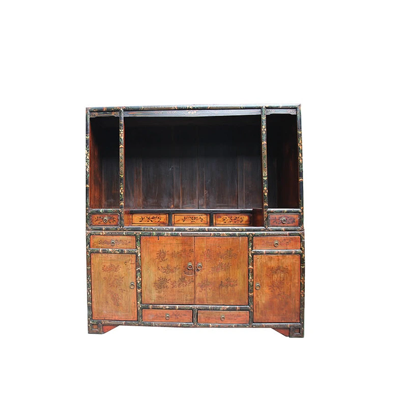 Chinese antique solid wood bookcases, reclaimed book shelf