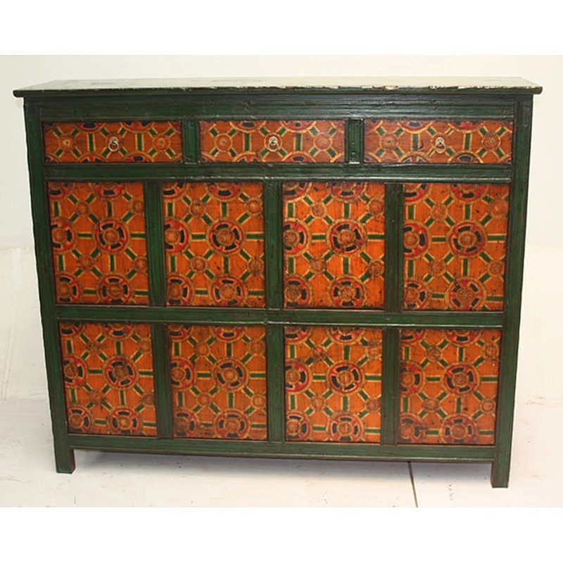 chinese antique painted Mongolian cabinet