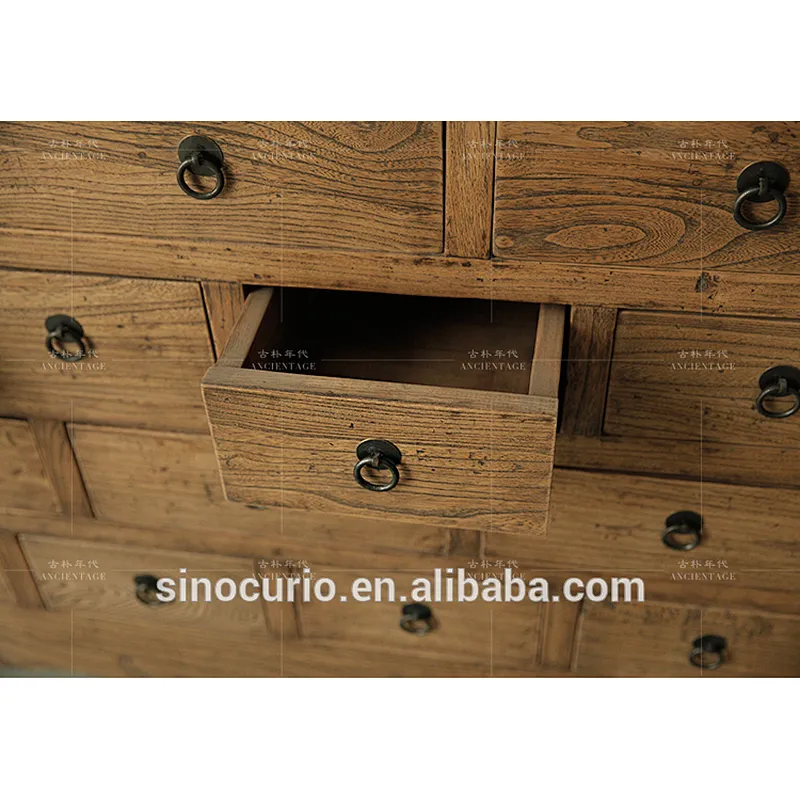 chinese antique style recycled wood sideboard