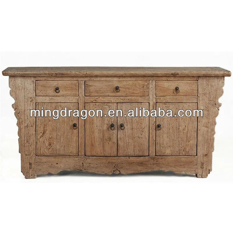Chinese antique natural distressed country style cabinet