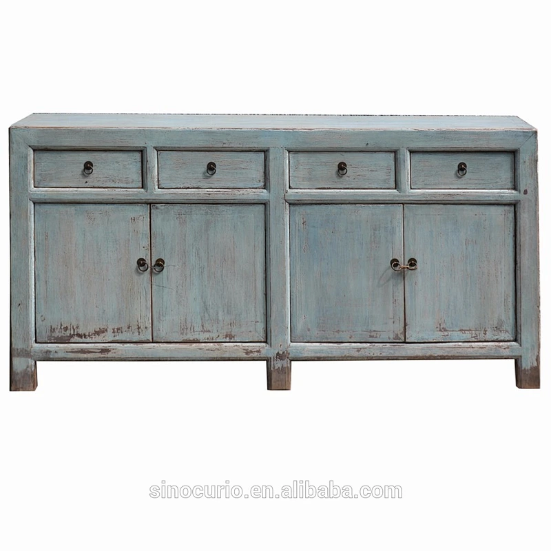 Chinese antique rustic furniture solid wood buffet cabinet furniture