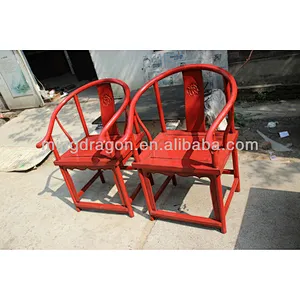 commercial furniture, antique pine wood red chair