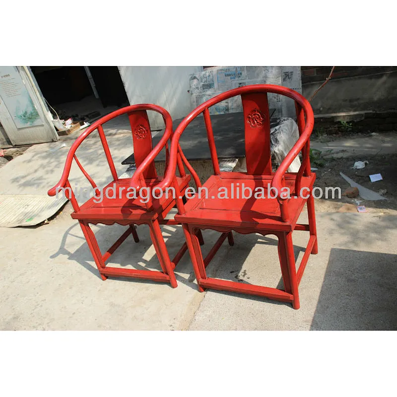 commercial furniture, antique pine wood red chair