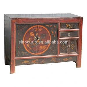 wholesale furniture china Chinese antique furniture painted cabinet