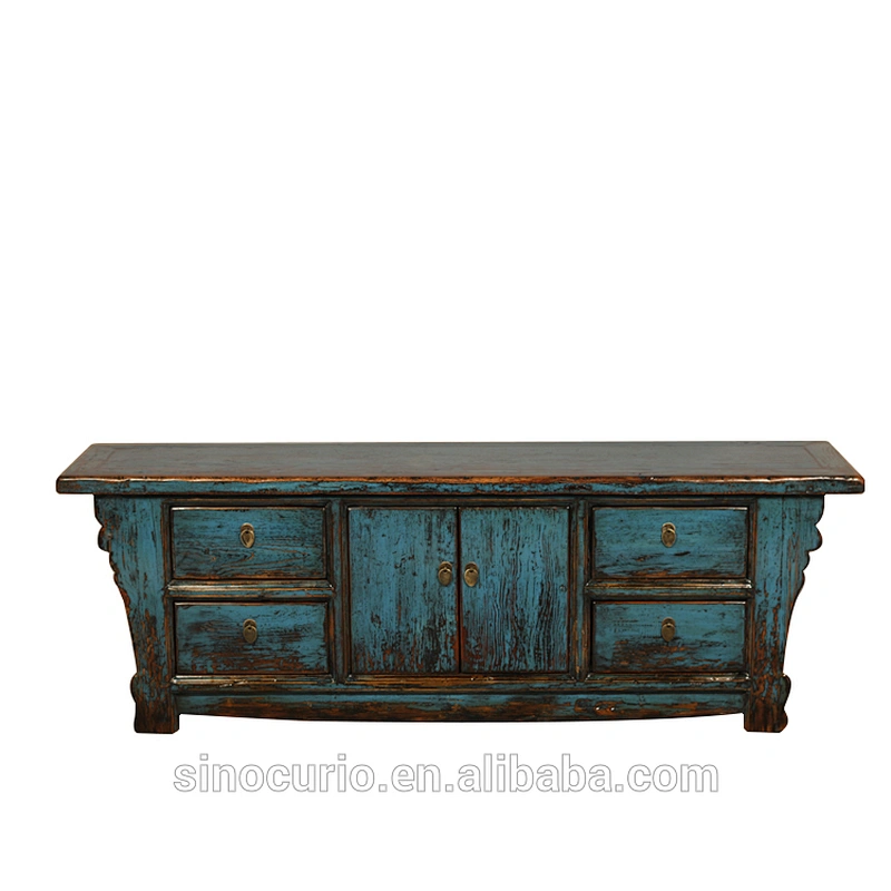 Chinese antique style solid wood lcd tv floor stand