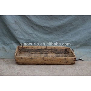 Chinese antique horse manger wood tray used recycled wood for home accessory