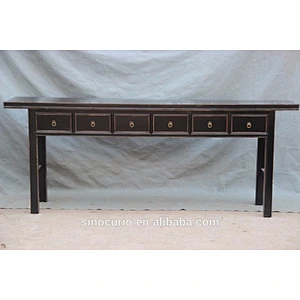 chinese antique alter table wood black console table