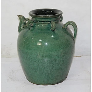 Collected antique chinese style indoor hand glazed ceramic flower pot