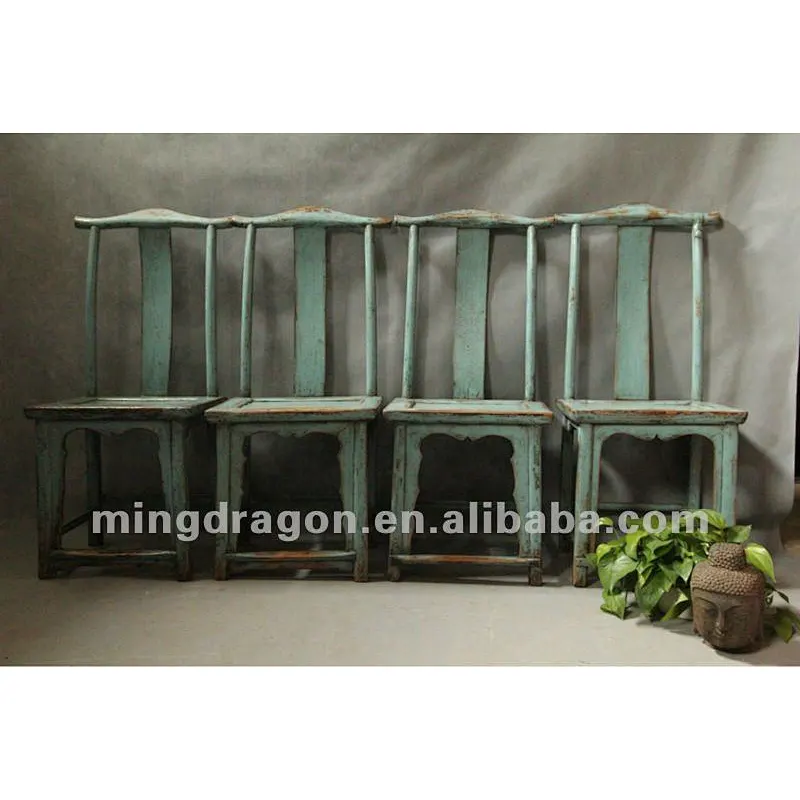 Chinese antique furniture pine wood Shanxi blue chair