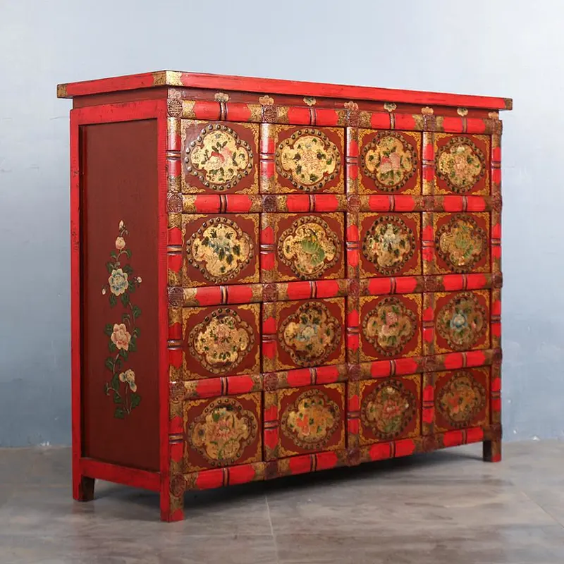 Chinese antique mongolia restored painting furniture