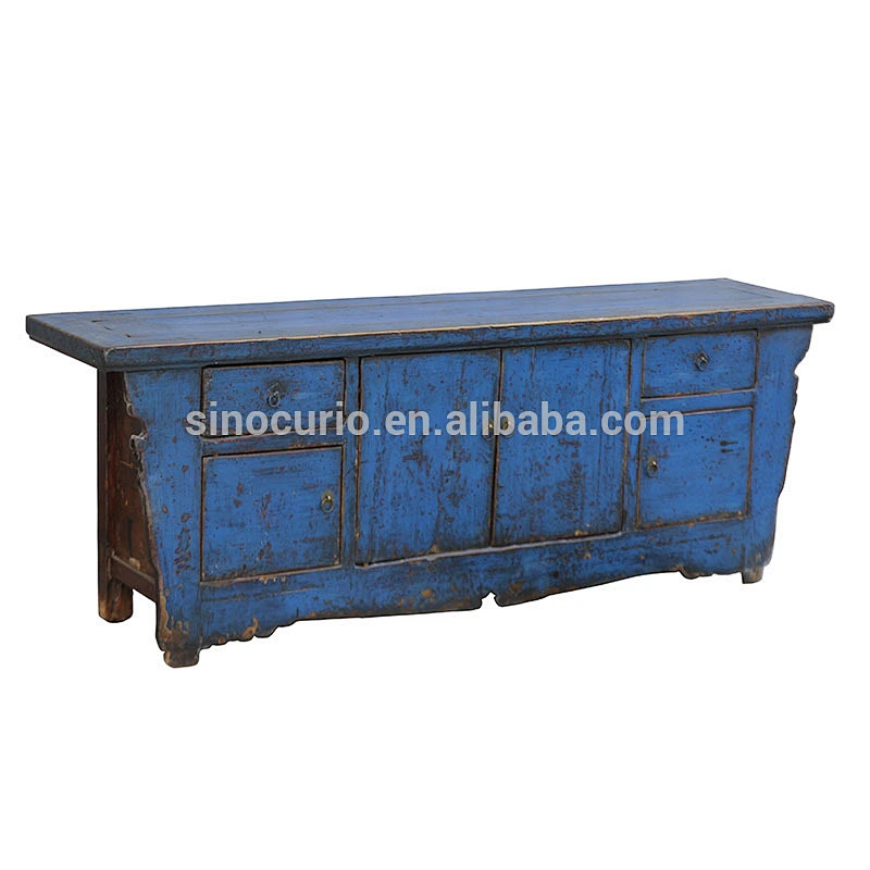 Chinese Asian Antique Vintage Furniture Antique Painted TV Cabinet