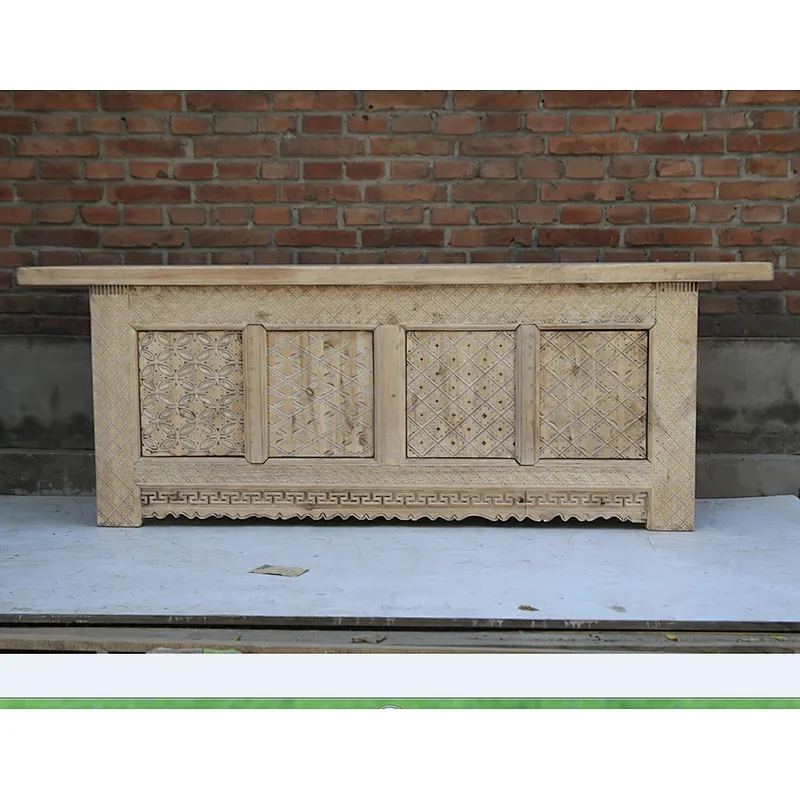 Chinese solid wood vintage furniture  Carving TV cabinet