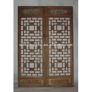 Chinese antique hand carved wood screen