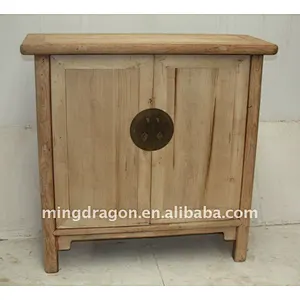 Antique Chinese Natural Wood Cabinet with smooth surface