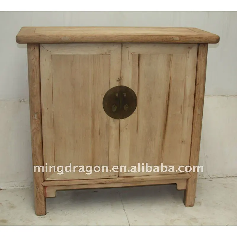 Antique Chinese Natural Wood Cabinet with smooth surface