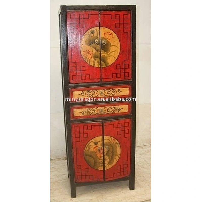 Antique Tibetan reproduction furniture hand painted