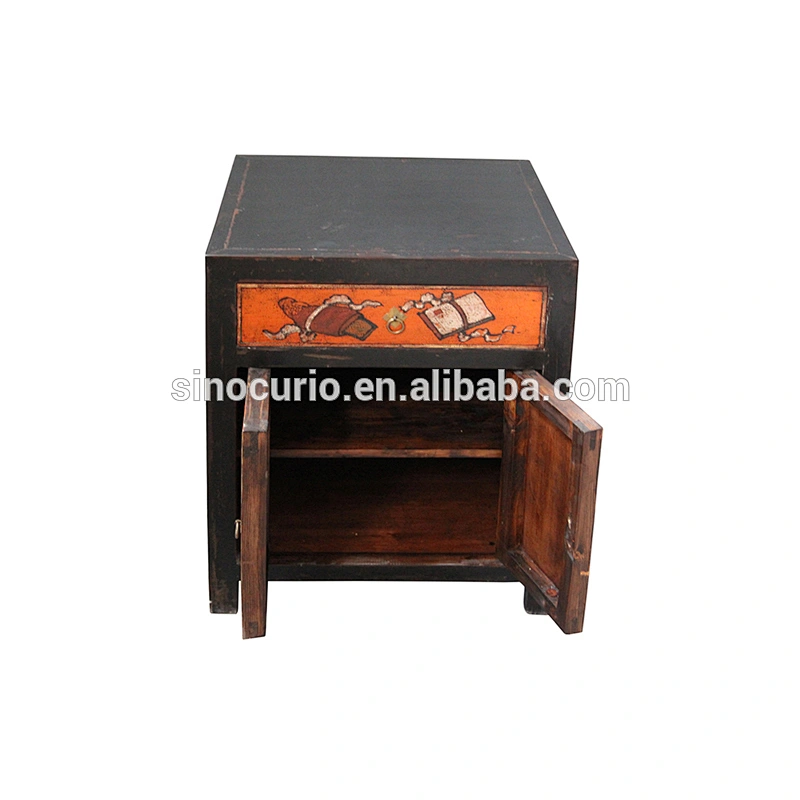 chinese antique sideboard bedroom painted bedside cabinet curio night stands