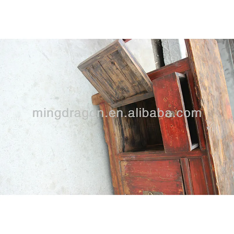 chinese antique furniture;three drawer four door cabinet