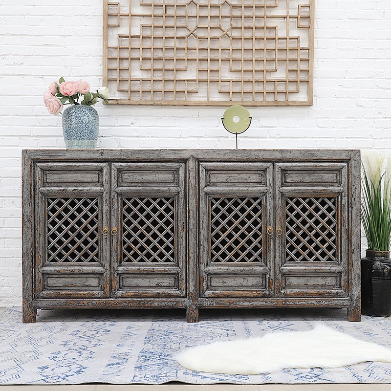 Wholesale Antique Living Room Wood Sideboard 4 door cupboard Furniture