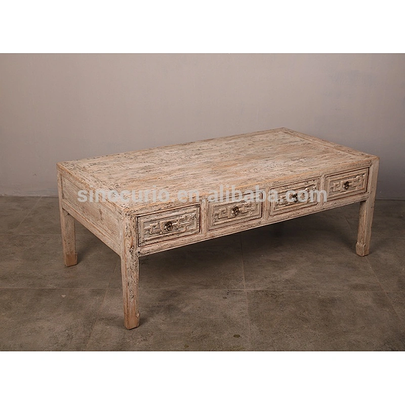 Antique furniture rustic carved coffee table shabby chic coffee table