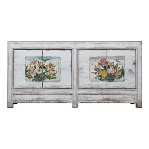 Antique design cabinet shabby chic Gansu painting furniture