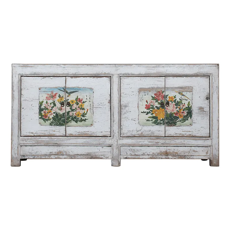 Antique design cabinet shabby chic Gansu painting furniture