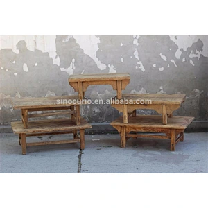 China wholesale furniture rustic reclaimed wood coffee table Kang table