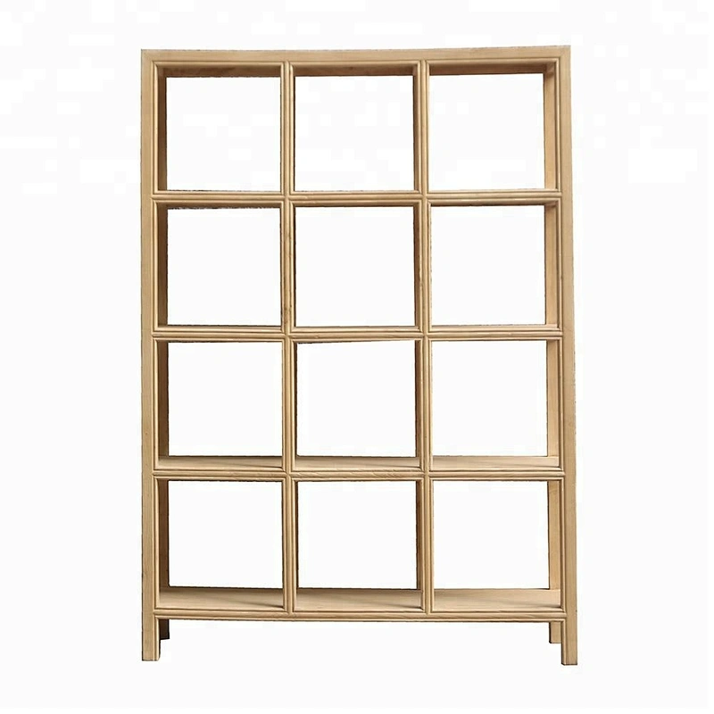 Chinese design solid wood display bookshelf