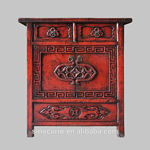 Chinese antique high glossy carved solid wood furniture