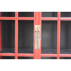 Living room divider storage display glass cabinet