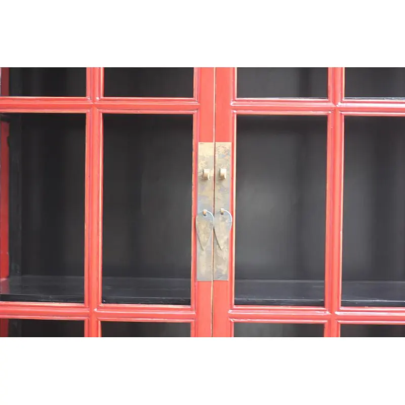 Living room divider storage display glass cabinet