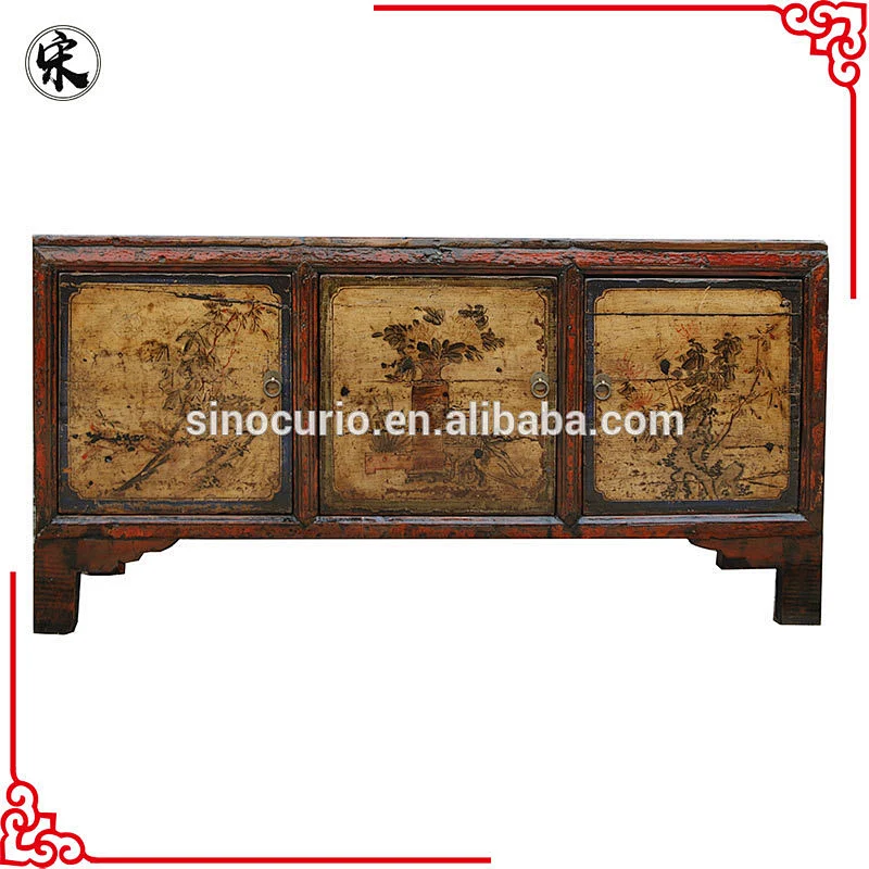 Chinese antique lacquered sideboard vintage painted furniture stores