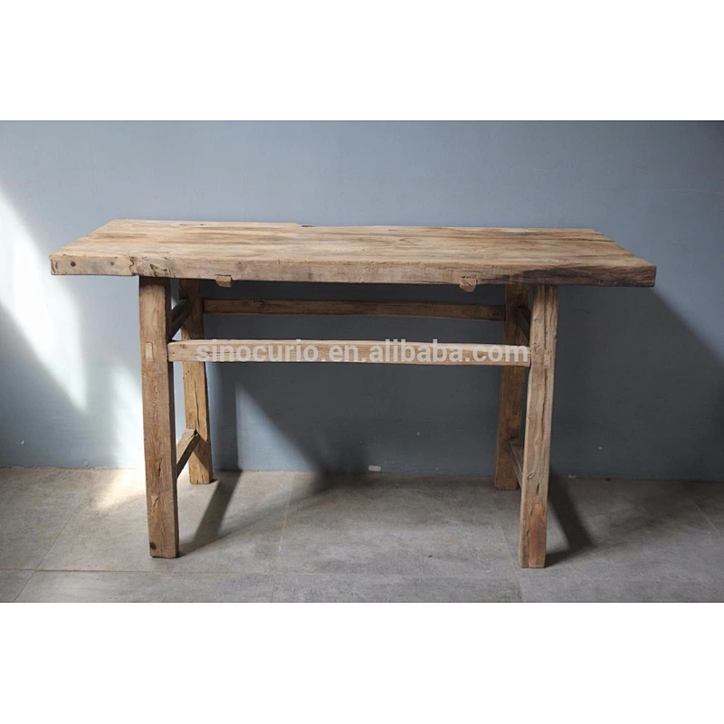 2018 Chinese antique reclaimed wood rustic table natural console table