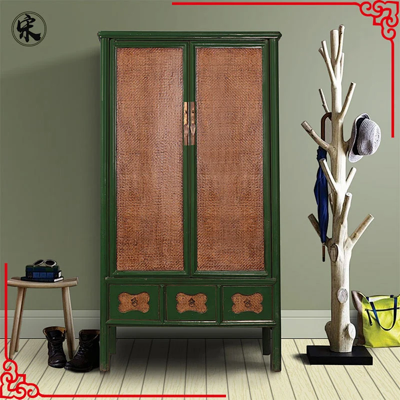 Chinese style lacquer furniture- reproduction distressed wedding cabinet